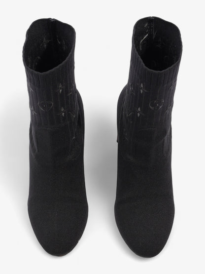 Louis Vuitton Silhouette Ankle Boots 6cm Black / Monogram Fabric EU 41 UK 8