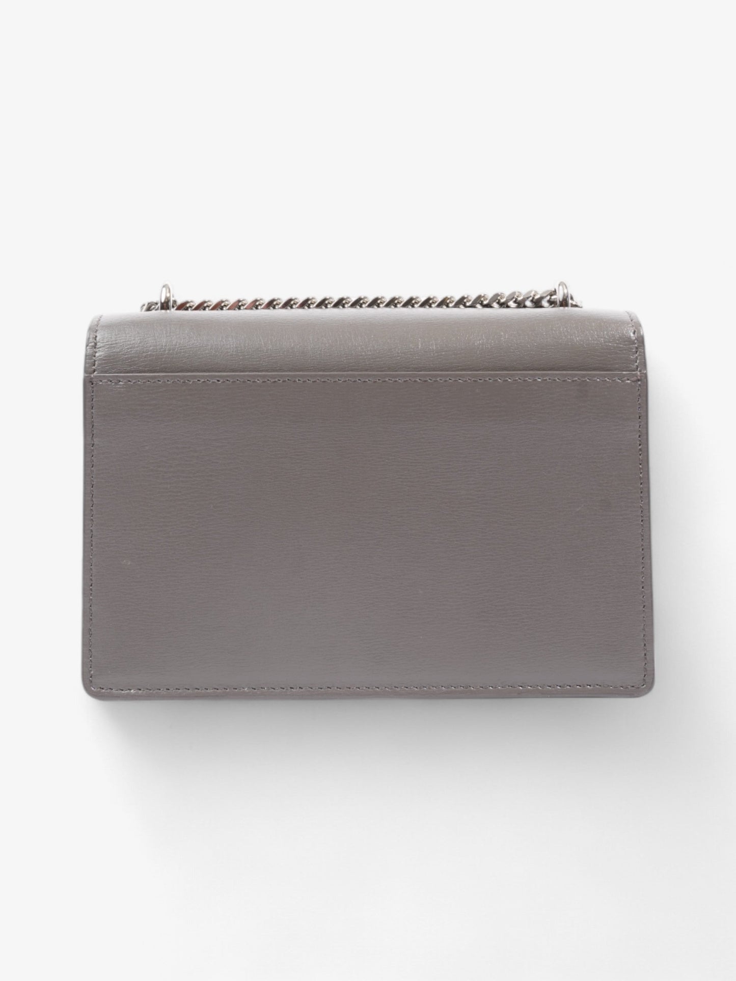 Saint Laurent Sunset Chain Wallet Grey Calfskin Leather