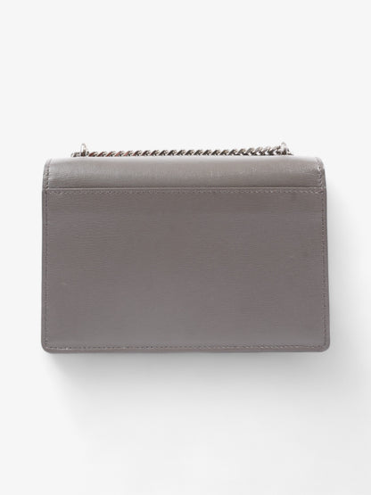 Saint Laurent Sunset Chain Wallet Grey Calfskin Leather