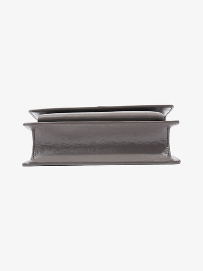Saint Laurent Sunset Chain Wallet Grey Calfskin Leather