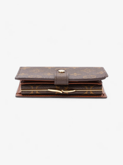 Louis Vuitton French Kisslock Bi-Fold Coin Wallet Monogram Coated Canvas