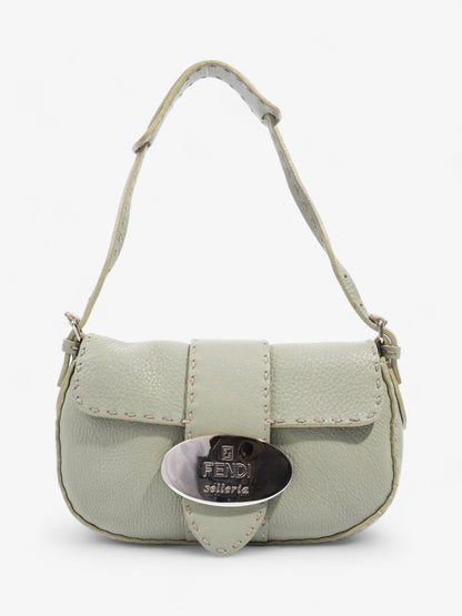 Fendi Salleria Flap Olive Green Leather