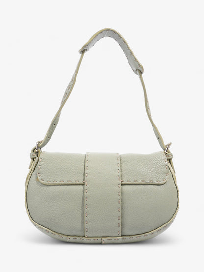 Fendi Salleria Flap Olive Green Leather
