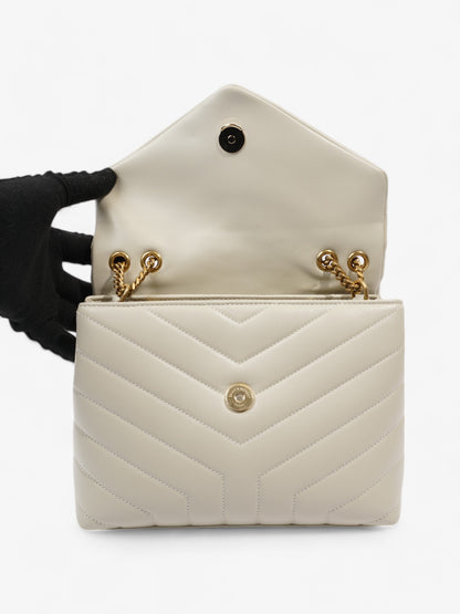 Saint Laurent Lou Lou Cream Calfskin Leather Small