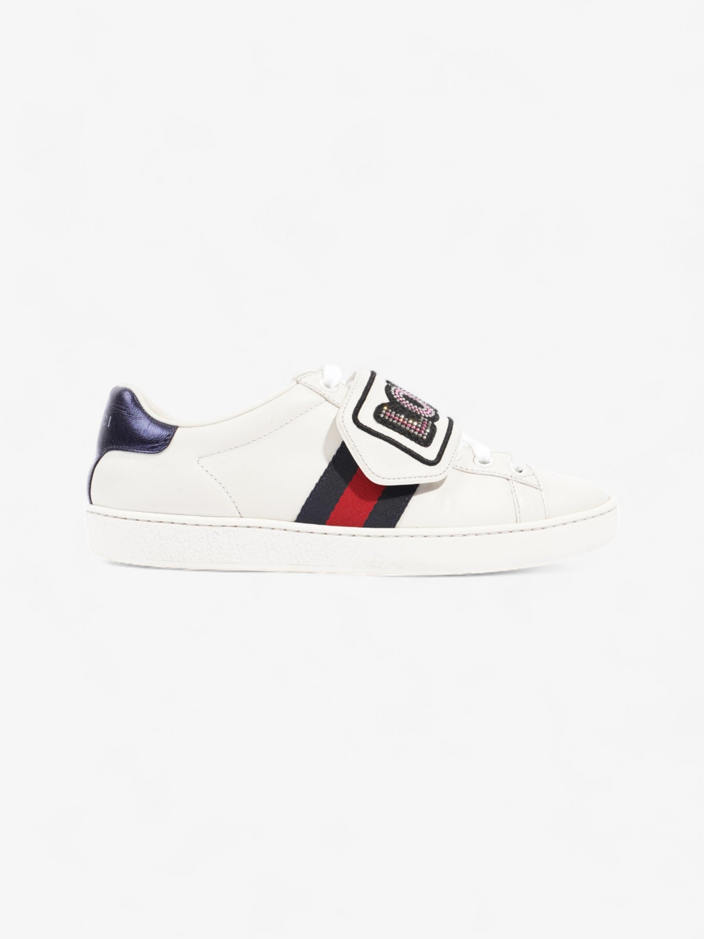 Gucci Ace "Loved" Sneakers White / Red / Blue Leather EU 36 UK 3