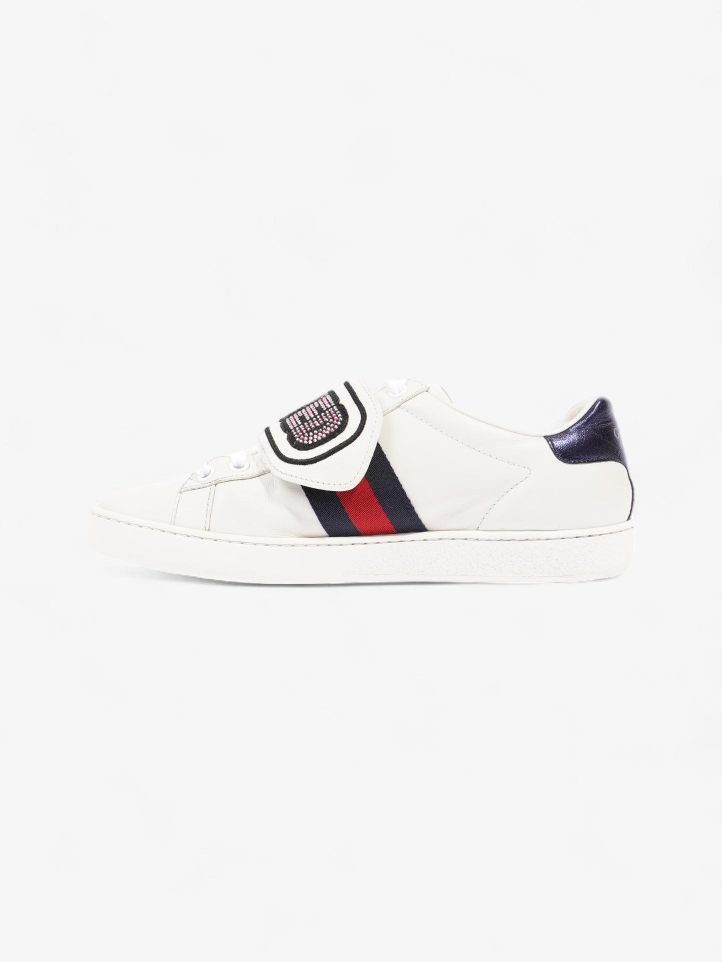 Gucci Ace "Loved" Sneakers White / Red / Blue Leather EU 36 UK 3