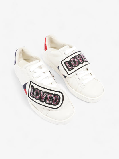 Gucci Ace "Loved" Sneakers White / Red / Blue Leather EU 36 UK 3