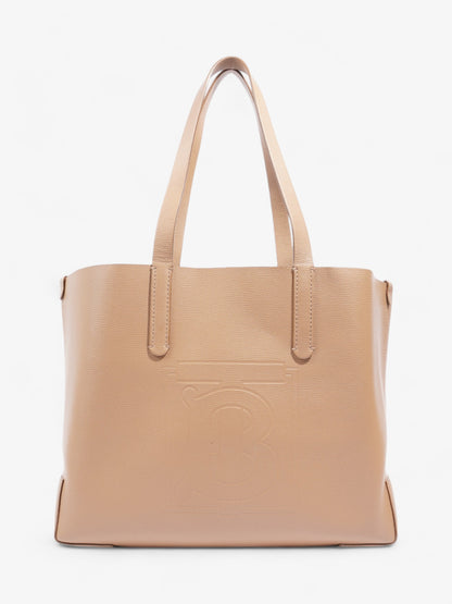 Burberry TB Embossed Shopping Tote Tan Leather