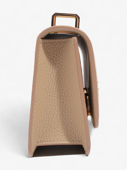 Burberry TB Elongated Oat Beige Leather Mini
