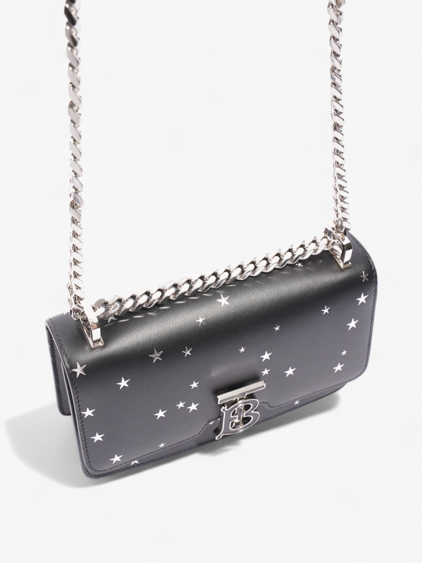 Burberry Star TB Logo Bag Black Leather