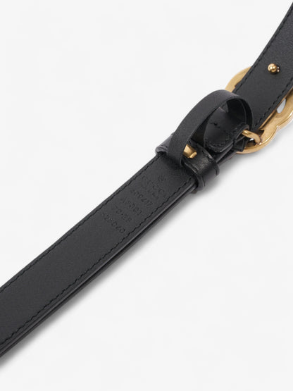 Gucci GG Marmont Thin Belt Black / Gold Leather 70cm / 28"