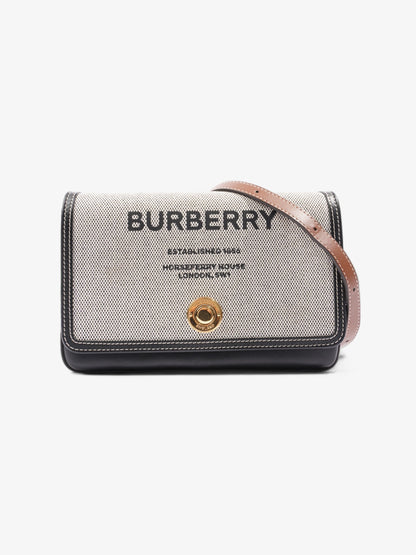 Burberry Horseferry Print Grey / Black / Brown  Leather