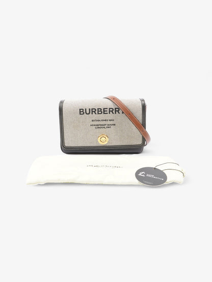 Burberry Horseferry Print Grey / Black / Brown  Leather