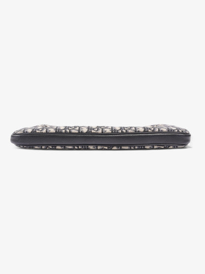 Christian Dior Laptop Case Black Oblique Cotton
