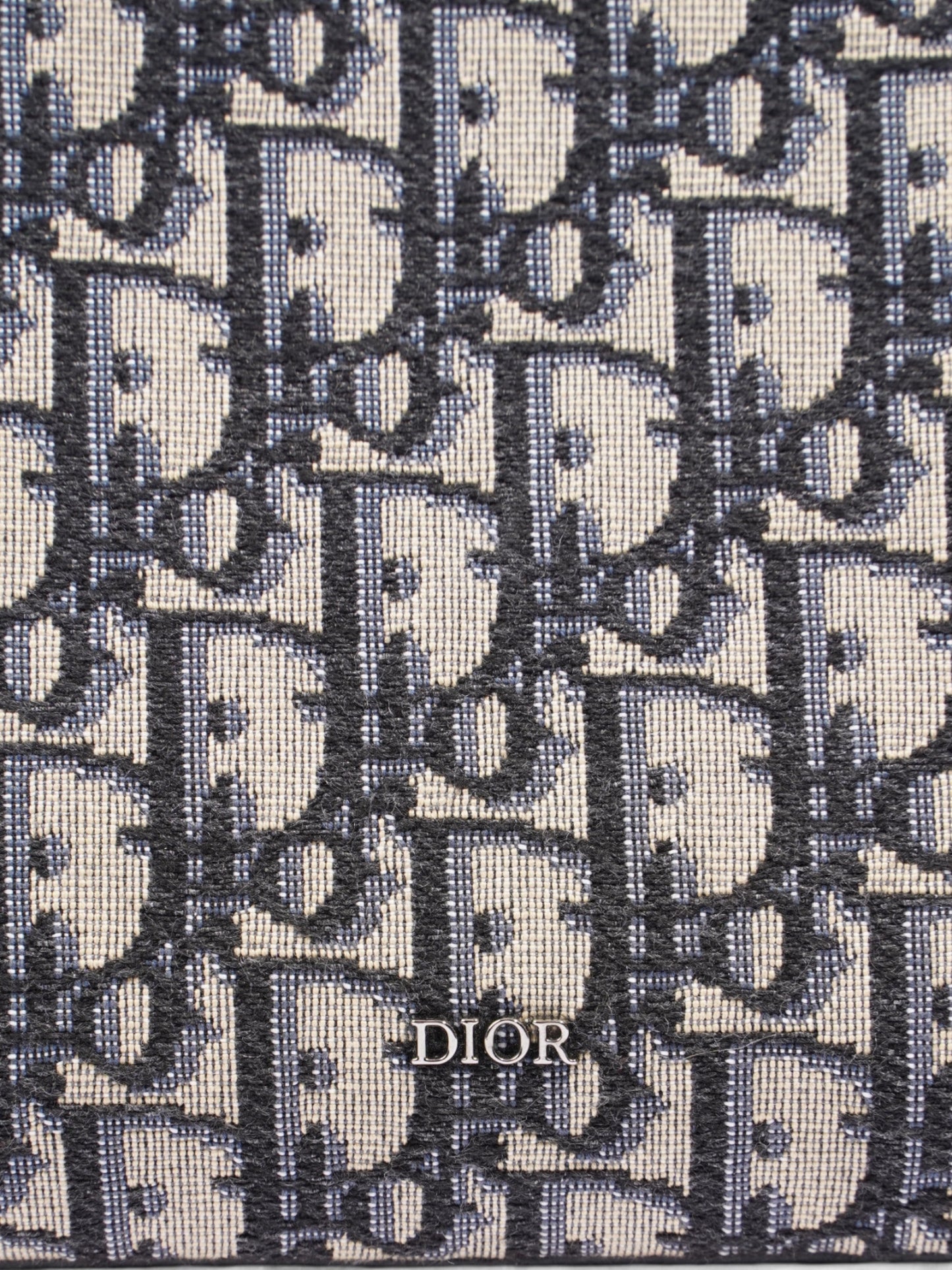 Christian Dior Laptop Case Black Oblique Cotton