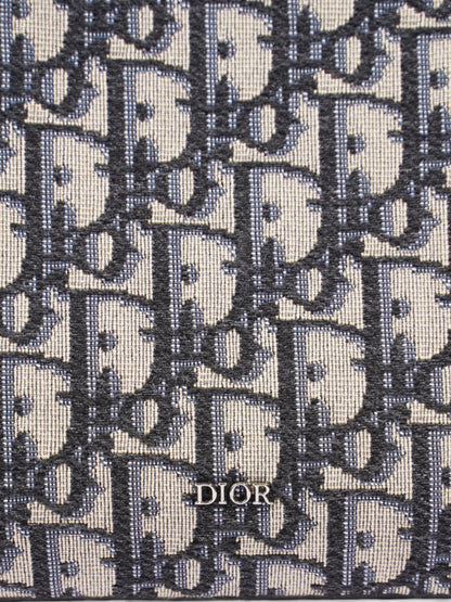 Christian Dior Laptop Case Black Oblique Cotton