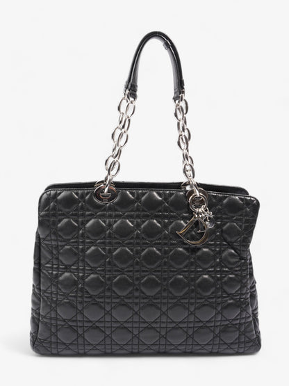 Christian Dior Shopping Tote Black Leather