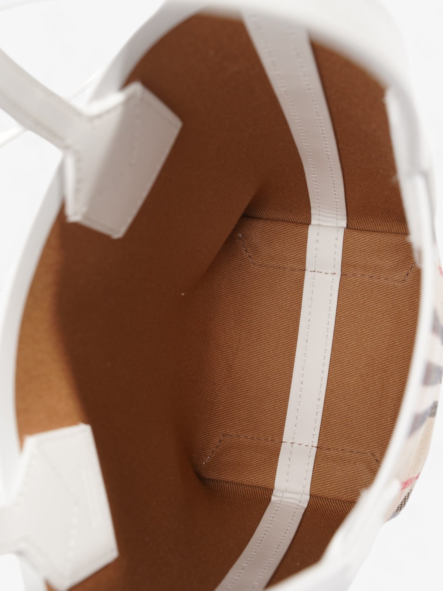 Burberry London Tote Archive Beige / White Cotton Mini