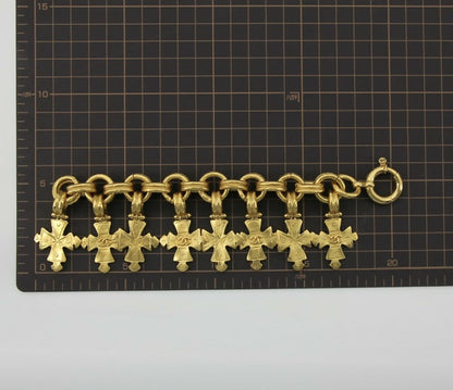 Chanel Vintage 94P Gold-plated Eight Cross Bracelet