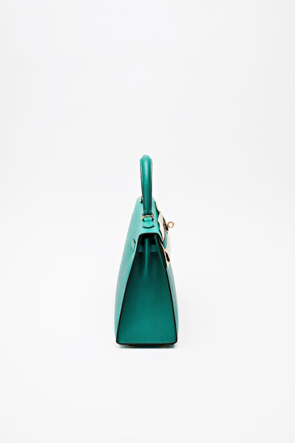 Hermes Kelly 25 Vert Jade Sellier Epsom Calfskin