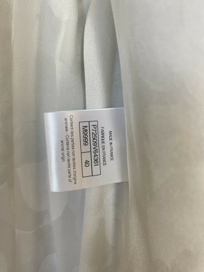 Chanel 22S Runway Sequin CC Logo Black and White Jacket FR 40