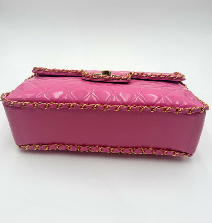 Chanel 1995 Barbie Pink Chainlink Maxi Flap Bag