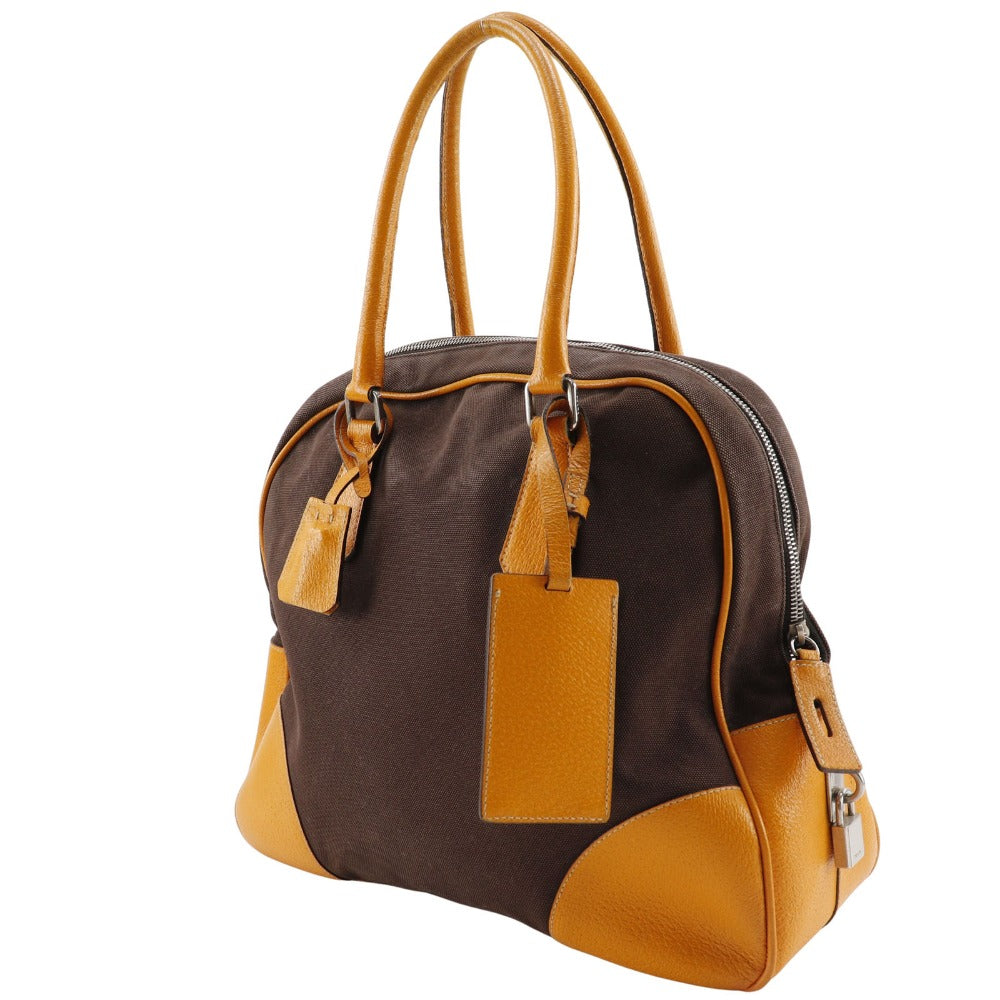 Prada Canvas Mini Boston Tote Bag