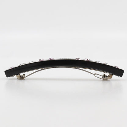 Chanel Coco Mark Heart Barrette Plastic Rhinestone