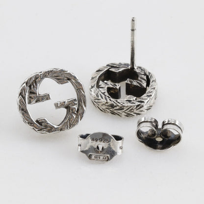 Gucci Interlocking G Metal Earrings Silver