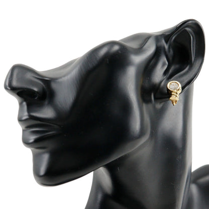 Dior Vintage Gold Plated Rhinestone Earrings