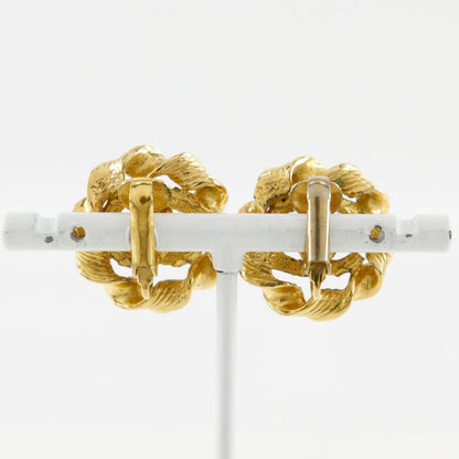 Chanel Round Coco Mark Earrings Vintage