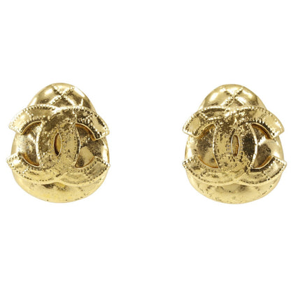 Chanel Coco Mark Vintage Gold Earrings