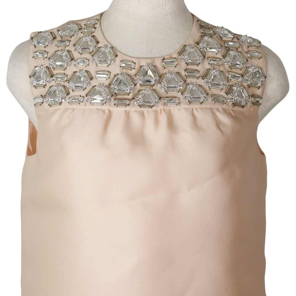 Prada Polyester Dress Pink Beige