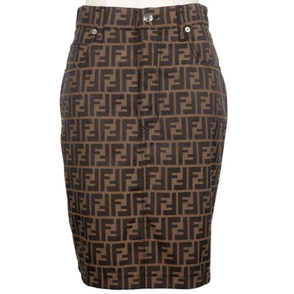Fendi Zucca Polyester Cotton Skirt