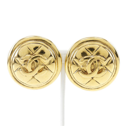 Chanel Coco Mark Gold Plated Earrings