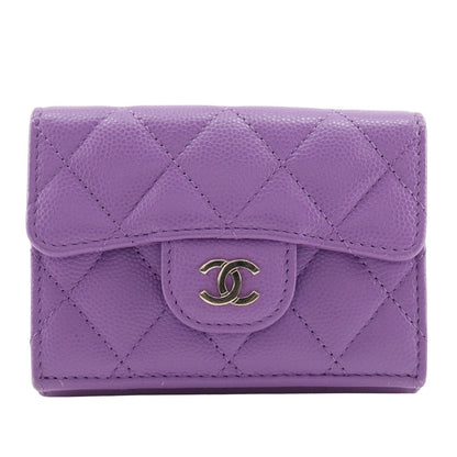 Chanel Matelasse Caviar Skin Compact Wallet