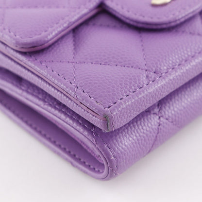 Chanel Matelasse Caviar Skin Compact Wallet