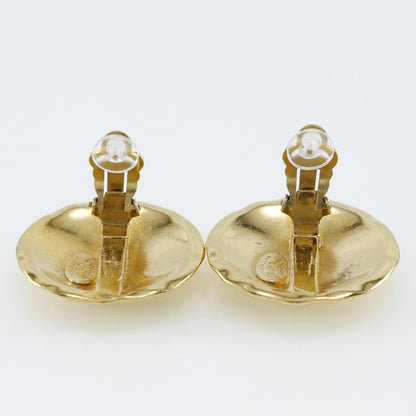 Chanel Coco Mark Earrings Gold Plated Vintage