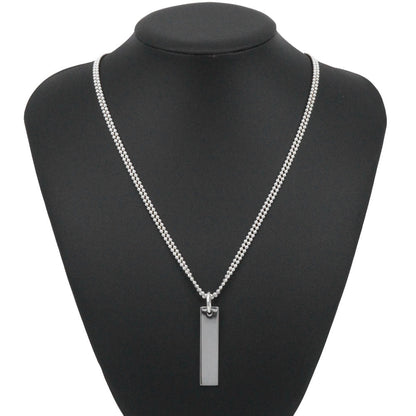 Gucci Logo Bar Silver 925 Necklace