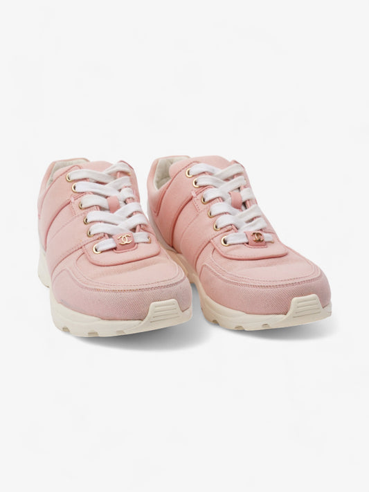 Chanel CC Canvas Sneakers Pink / White Canvas EU 37.5 UK 4.5