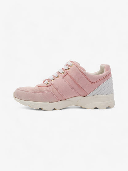 Chanel CC Canvas Sneakers Pink / White Canvas EU 37.5 UK 4.5