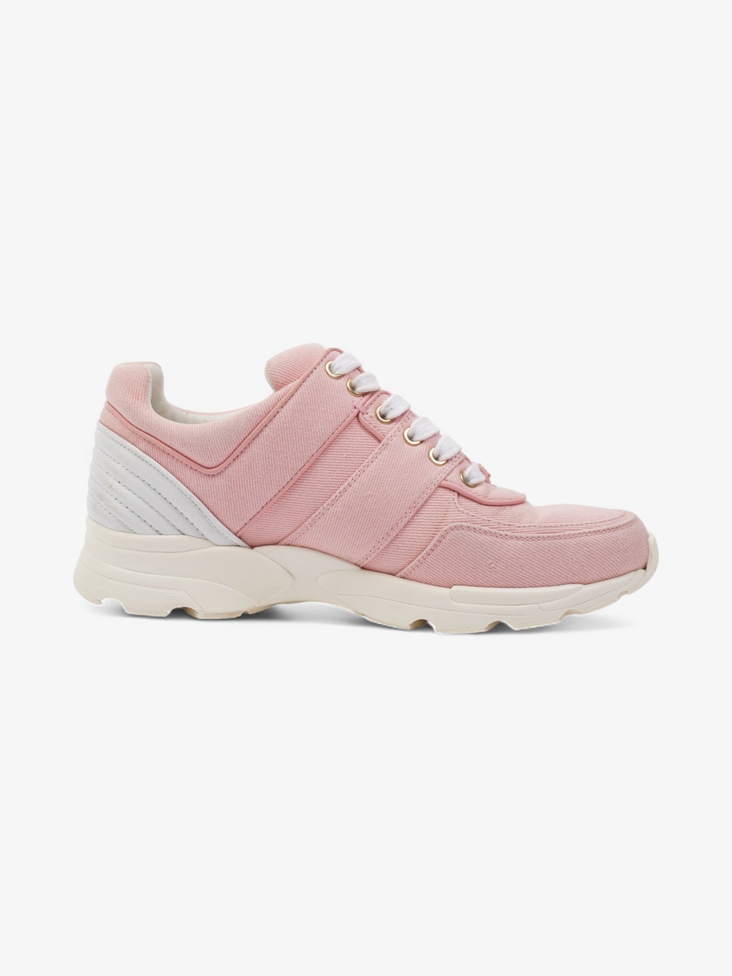 Chanel CC Canvas Sneakers Pink / White Canvas EU 37.5 UK 4.5