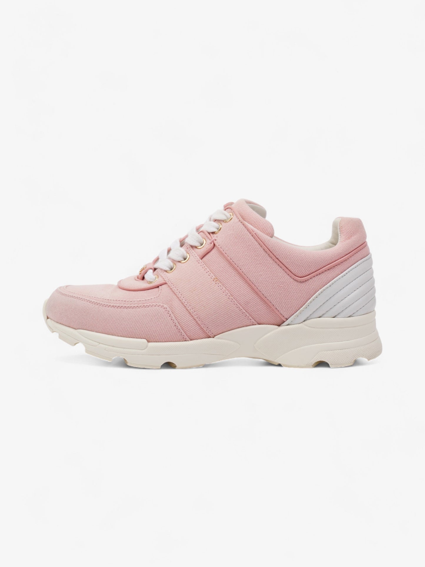Chanel CC Canvas Sneakers Pink / White Canvas EU 37.5 UK 4.5