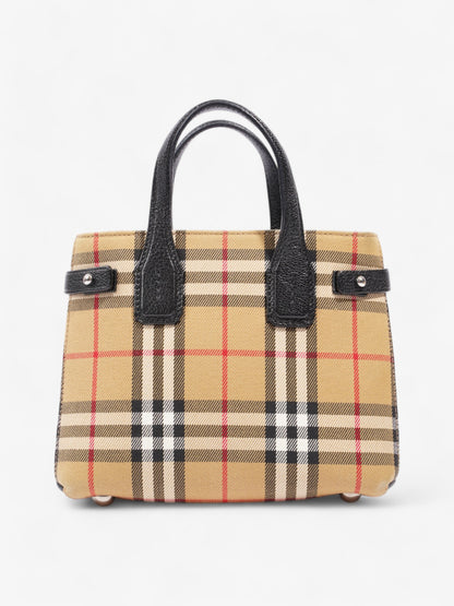 Burberry Banner Bag Haymarket Check / Black Cotton Small