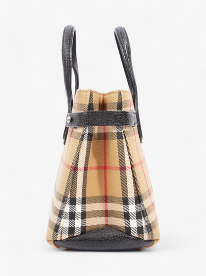 Burberry Banner Bag Haymarket Check / Black Cotton Small