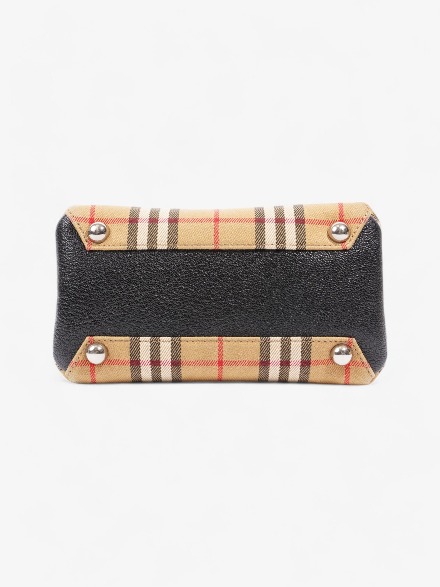 Burberry Banner Bag Haymarket Check / Black Cotton Small