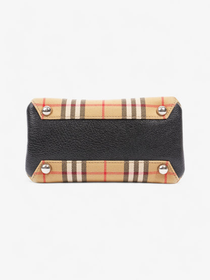 Burberry Banner Bag Haymarket Check / Black Cotton Small