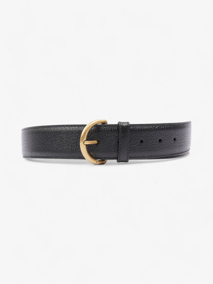 Gucci Buckle Belt Black Leather 85cm 34"
