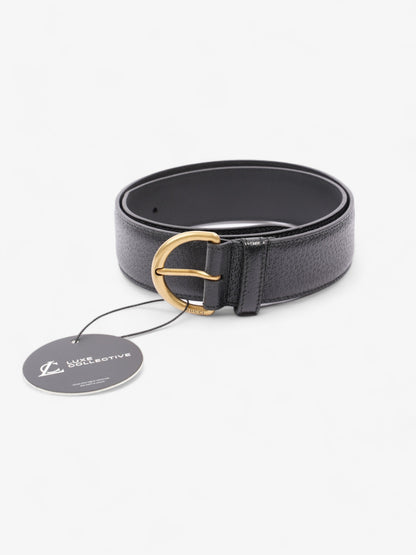 Gucci Buckle Belt Black Leather 85cm 34"