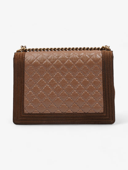 Chanel Boy  Brown  Suede Large